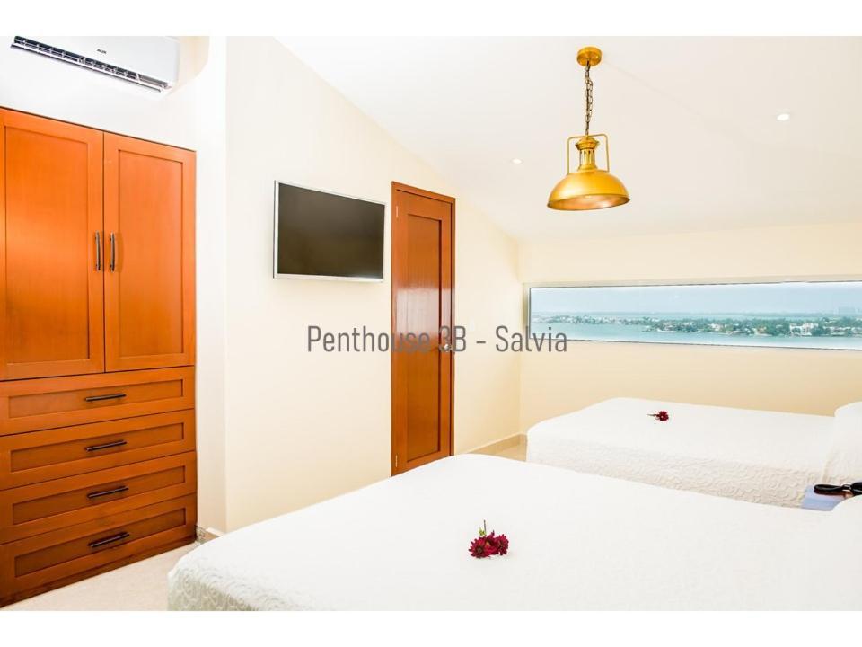 2 Story Oceanfront Penthouses On Cancun Beach! Exterior foto