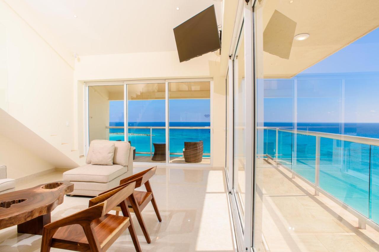 2 Story Oceanfront Penthouses On Cancun Beach! Exterior foto